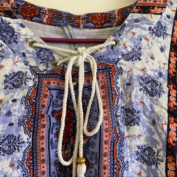 Tie up Boho Printed Dress - Picture 4 of 5